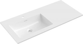 Mexen Otis balra beépíthető mosdó 101 x 46,5 cm, fehér fényes - 25181000L