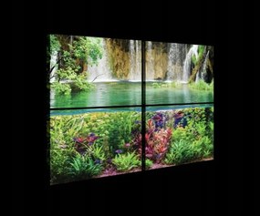 Vászonkép 120x80 Vízesés víz alatti világ akvárium természet nyugalom harmónia