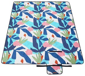 XXL piknik takaró, strand szőnyeg 300 x 200 cm színes levelek