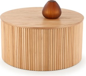 Tamis kerek dohányzóasztal 80 cm - natúr