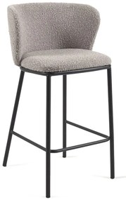 Világosszürke bárszék (ülésmagasság 65 cm) Ciselia – Kave Home