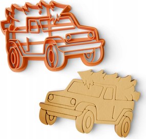 Prémium Mézeskalács lyukasztó Forma Autó karácsonyfával