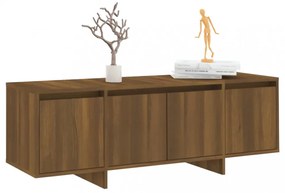 barna tölgyszínű szerelt fa TV-szekrény 120x30x40,5 cm