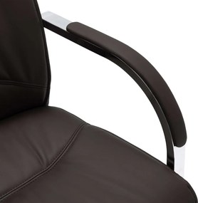 vidaXL fekete konzolos műbőr irodaszék