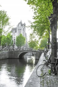 Poszter 68x101cm Csatorna Amszterdam városon keresztül 9, Assaf Frank