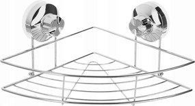 Fürdőszobai Sarokpolc Zuhanyzáshoz Fém Tapadókorongos, Non-invazív