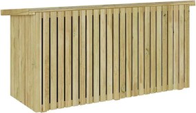 vidaXL Kerti Tároló Doboz tárolóval Természetes 119 x 44 x 58,5 cm