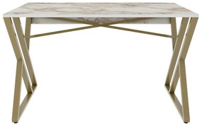 Íróasztal Gyza - White, Gold