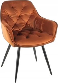 Kárpitozott szék Cherry Velvet fekete/fahéj Sig