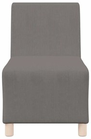 világosszürke kordbársony szövet kanapéfotel 55 cm
