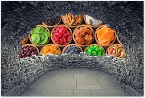 Poszterek 90x60 Aszalt gyümölcsök tálakban