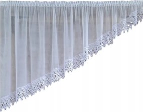 Kész függöny 400x120,bal oldali,fátyol,15cm angol