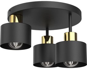 Mennyezeti lámpa PARKLA 3xE27/15W/230V fekete/arany