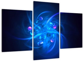 Modern kép kék absztrakció (90x60 cm)
