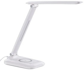 Immax 09107L - LUMI LED asztali lámpa, fényerőszabályozható, vezeték nélküli QI töltéssel, LED/7W/230V, fehér