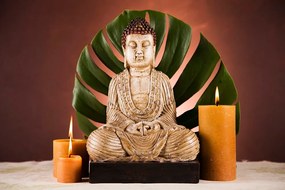 Öntapadó fotótapéta Buddha egy pihentető csendélettel