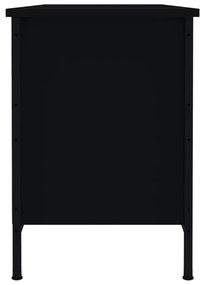 fekete szerelt fa cipőszekrény 100x35x50 cm