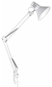 Csíptetős asztali lámpa WORKER 1xE27/10W/230V fehér