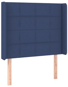 kék szövet LED-es fejtámla 103x16x118/128 cm