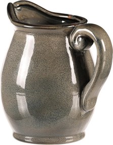 Kerámia váza kancsó formájú, kicsi, szürke