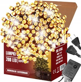 KarĂĄcsonyfa FĂ©nyfĂŒzĂ©r KarĂĄcsonyi Led KarĂĄcsonyfa FĂ©nyfĂŒzĂ©r FehĂ©r Meleg 20M 230V