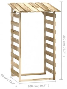 impregnált fenyőfa pergola tetővel 100 x 90 x 200 cm