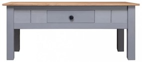 vidaXL szürke tömör fenyőfa panama dohányzóasztal 100 x 60 x 43,5 cm