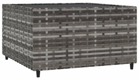 szürke polyrattan négyzet alakú kerti dohányzóasztal 50x50x30cm