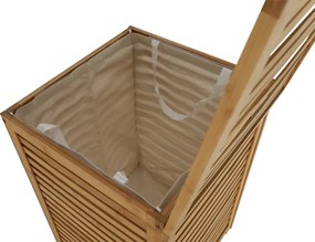 Szennyestartó kosár, festett bambusz/bézs, BASKET