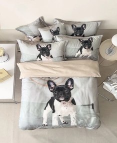 3 részes lepedők Polycotton French Bulldog 200x140cm+90x70cm TiaHome