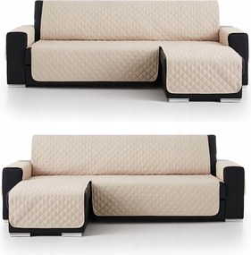 Kanapé ágytakaró sarokvédő 240 cm bézs steppelt kétoldalas