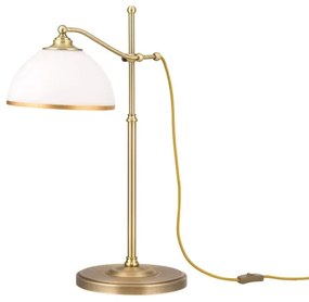 Orion LA 4-1213/1 - Asztali lámpa OLD LAMP 1xE27/40W/230V fehér/réz
