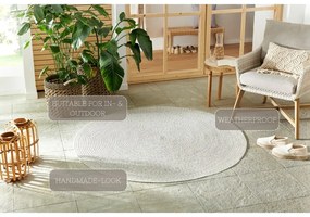 Fehér-bézs kerek kültéri szőnyeg ø 200 cm - NORTHRUGS