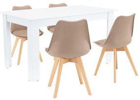 Zara 4+1 étkező garnitúra bézs-fehér