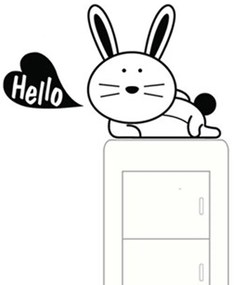 Matrica kapcsolóra "Nyúl" 14x11 cm