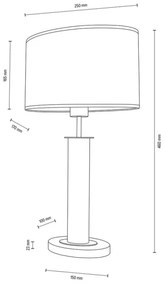 Spot-Light 7017400111525 - Asztali lámpa MERCEDES 1xE27/40W/230V tölgy