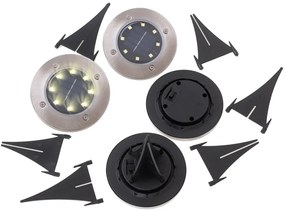 Napelemes kerti LED lámpák - 8 LED - 4 db - meleg fehér