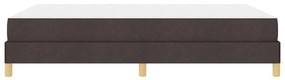 Boxrugós ágy Barna 160 x 200 cm Textil és mérnöki fa