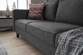 3 személyes kanapé Kale Linen - Antracit