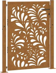 vidaXL hullámmintás kerti kapu 100x150 cm időjárásálló acélból