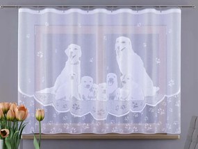 Mg Kutyafüggöny E309/160 Fehér 300X180cm Kész Szalaggal