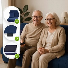 Zestaw 2x Sofa SIGMA Granatowa