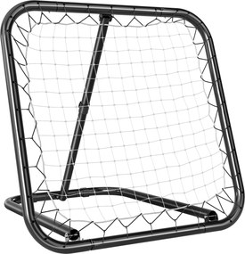 HOMCOM Futball Rebounder, 78 x 84 cm-es Visszapattanó Fal, 5 Szinten Állítható, Hordozható, Visszapattanó Cél Tizenévesek Számára, Futball Edzőeszköz
