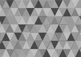 Fotótapéta Geometriai háromszögek Absztrakt Szürke-Fehér háttér 520x318 +ragasztó