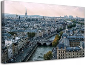 Vászonképek Építészet Párizs a repülésből 80X50