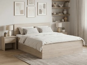 SOFIA ágy 180 x 200 cm, sonoma tölgy Ágyrács: Léces ágyrács, Matrac: Deluxe 10 cm matrac