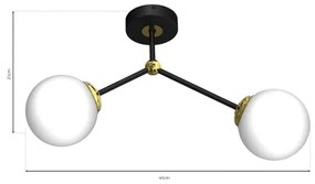 Csillár JOY 2xE14/40W/230V fekete/arany