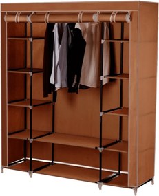 Szekrény szervező, anyag/fém, barna, METIN VNW15