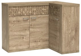 Sarok komód Nature 15 (LED világítással) (ribbeck tölgy). Akció -17%. 1057919
