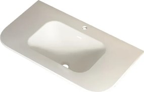 AREZZO design SIERRA 80 cm-es beépíthető solid surface mosdó, fehér